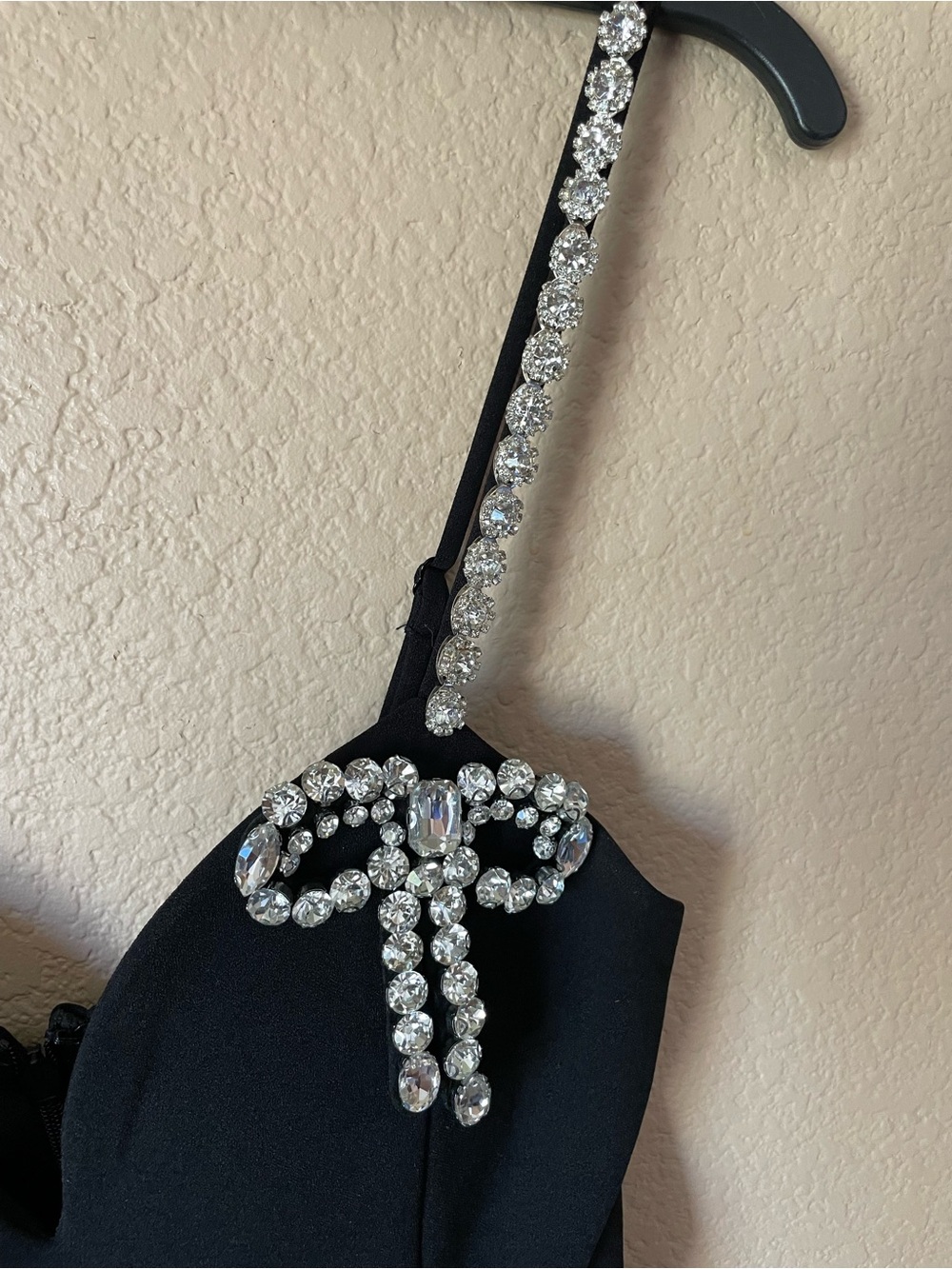 NWOT Rhinestones Crystals embellished Expensive Nights Jumpsuit tall long 34” M - Picture 9 of 13